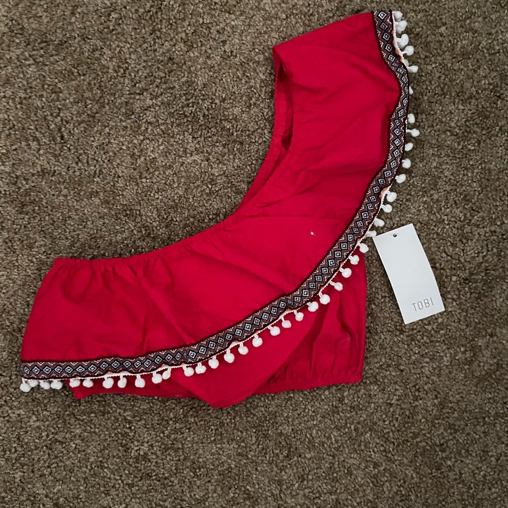 One Shoulder Crop Top